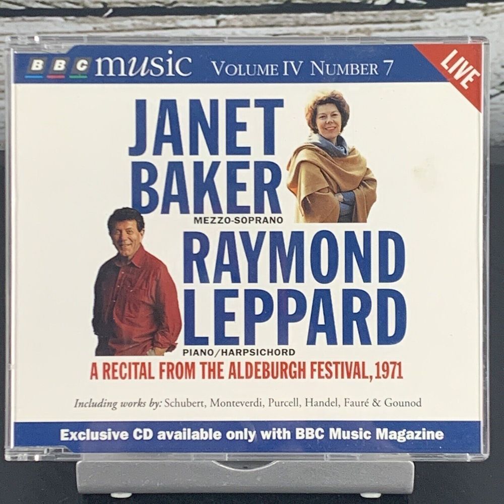 Baker, Leppard - Recital From The Aldeburgh‎ Festival 1971 (CD, 1996, BBC MM43)